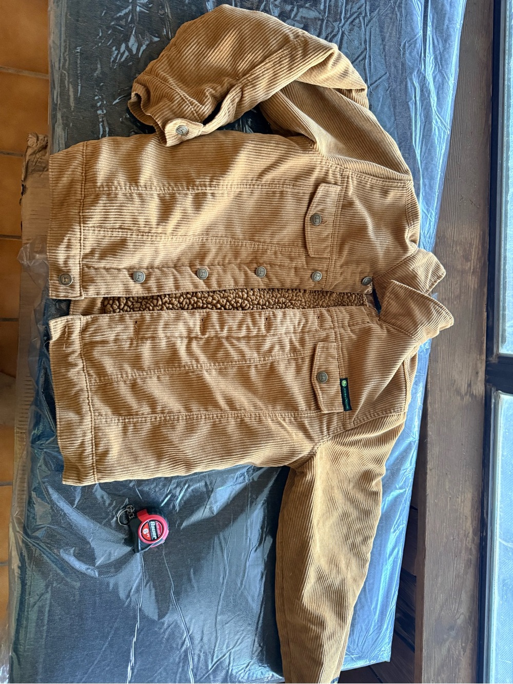 Corduroy John deere Sherpa-Lined Jacket in Camel Brown